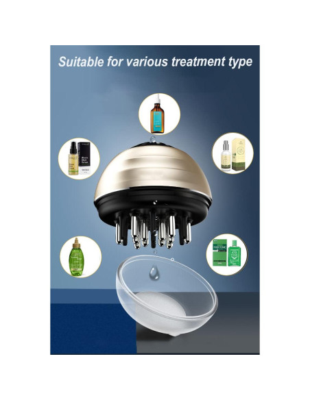 Masajeador de Cuero Cabelludo PERLLENT CM-01 con Aplicador de Aceite