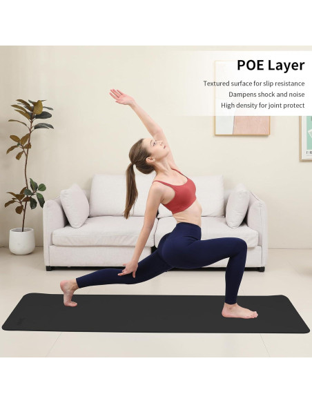 Alfombrilla de Yoga Antideslizante HAHE 183x61cm 8mm POE