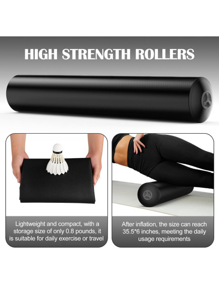 Rodillo Inflable de Espuma Hlthsky 91.4 cm - Dureza Ajustable Rodillo Inflable de Espuma Hlthsky 91.4 cm - Dureza Ajustable