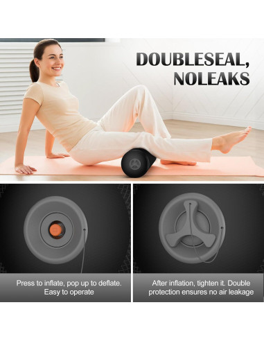 Rodillo Inflable de Espuma Hlthsky 91.4 cm - Dureza Ajustable