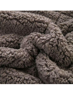 Manta con peso MENHIRY 91x122 cm de terciopelo gris para adultos 2