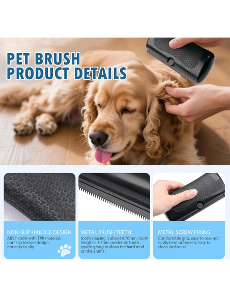 Cepillo Deshedding para Perros y Gatos Fugit - 2 Piezas Cepillo Deshedding para Perros y Gatos Fugit - 2 Piezas