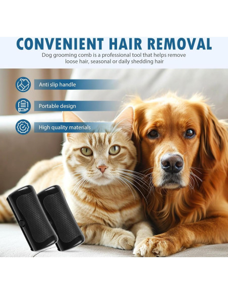 Cepillo Deshedding para Perros y Gatos Fugit - 2 Piezas Cepillo Deshedding para Perros y Gatos Fugit - 2 Piezas