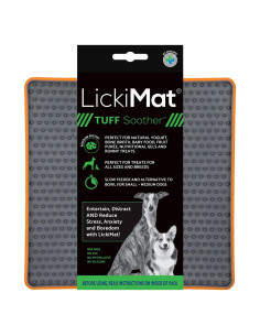 Alfombrilla Lenta LickiMat Tuff Naranja 20cm Antideslizante