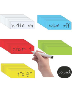 Etiquetas Magnéticas Borrables STTMGN 60 Piezas Multicolor 2