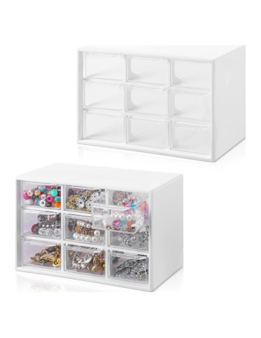 Organizador de Cajones de Plástico Nodaaiie - 2 Pcs con 18 Cajones