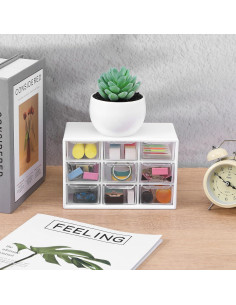 Organizador de Cajones de Plástico Nodaaiie - 2 Pcs con 18 Cajones 2