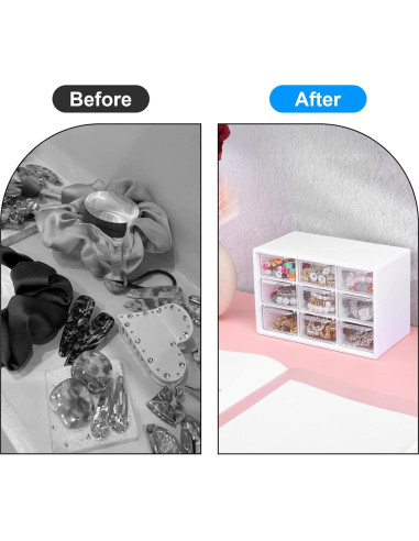 Organizador de Cajones de Plástico Nodaaiie - 2 Pcs con 18 Cajones