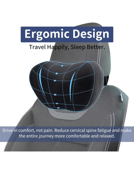 Almohadas para Reposacabezas de Coche SPRFUFLY - 2 Unidades