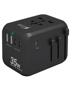Adaptador de Viaje Universal Reflex Power 35W GaN 4 Puertos