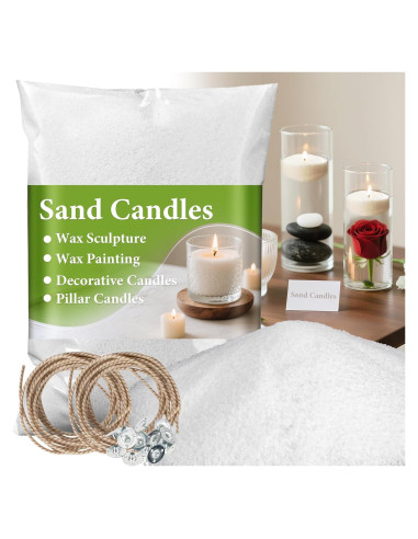 Kit de Velas de Arena Sukh 450g con Mechas para DIY