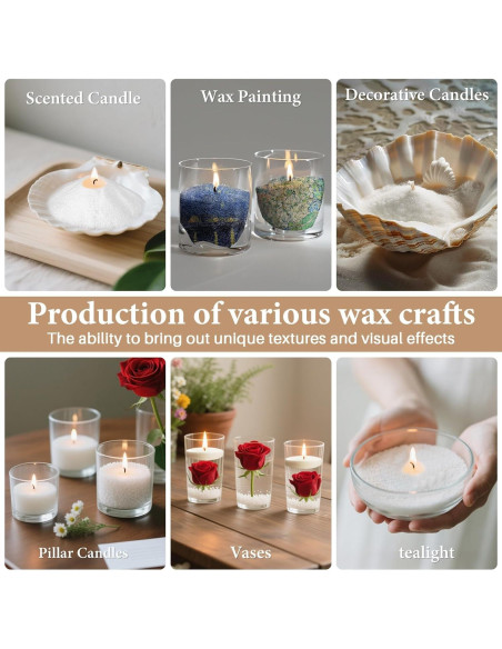 Kit de Velas de Arena Sukh 450g con Mechas para DIY