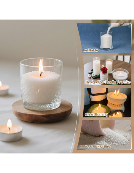 Kit de Velas de Arena Sukh 450g con Mechas para DIY