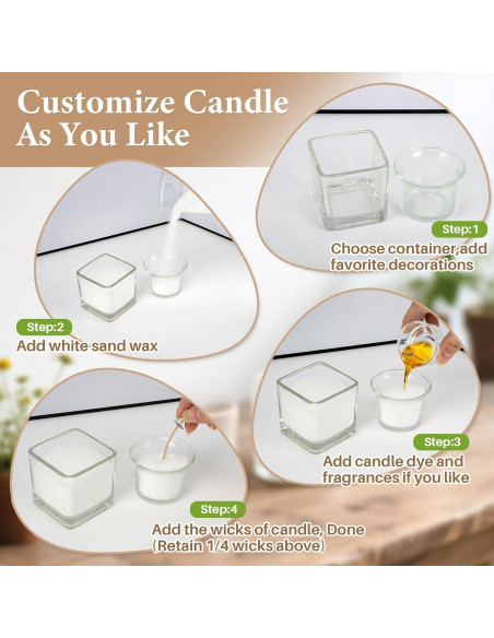 Kit de Velas de Arena Sukh 450g con Mechas para DIY