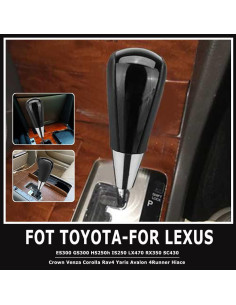 Palanca de Cambio Automática Kakulkomen Cuero Negro para Toyota y Lexus 2