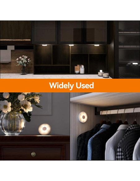 Luz Nocturna Recargable Dawnrise con Sensor de Movimiento - 4 Piezas