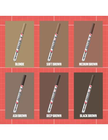 Lápiz y Gel Sellador para Cejas Maybelline Build-A-Brow Marrón Negro 1.4g Lápiz y Gel Sellador para Cejas Maybelline Build-A-Brow Marrón Negro 1.4g