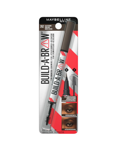 Lápiz y Gel Sellador para Cejas Maybelline Build-A-Brow Marrón Negro 1.4g