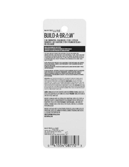 Lápiz y Gel Sellador para Cejas Maybelline Build-A-Brow Marrón Negro 1.4g Lápiz y Gel Sellador para Cejas Maybelline Build-A-Brow Marrón Negro 1.4g