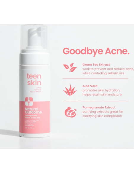 Limpiador Facial Suave Natural Outcome para Adolescentes 141 g