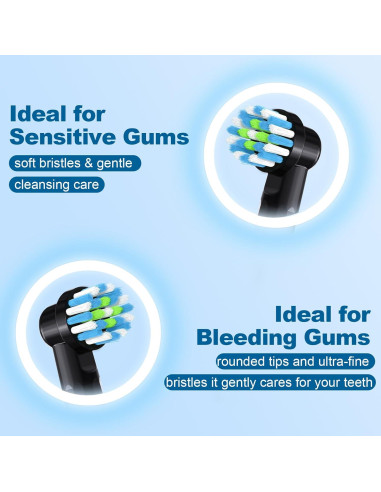 Cabezas de Repuesto Oral B MOFELE 8 Piezas Compatible Pro 1000