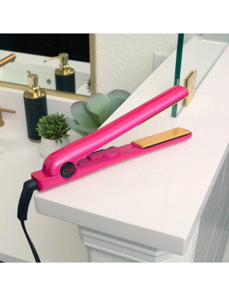 Plancha de Cerámica CHI Turmalina 1" Rosa, Alisador de Cabello