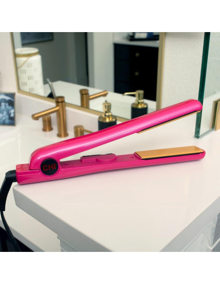 Plancha de Cerámica CHI Turmalina 1" Rosa, Alisador de Cabello