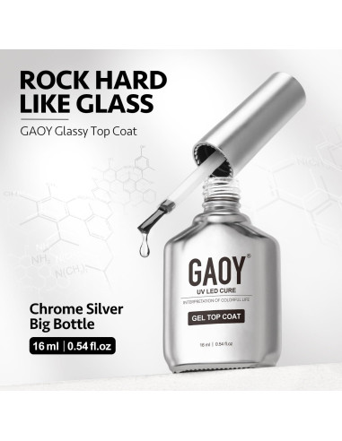 Top Coat Gel Sin Limpieza GAOY 2 Pcs 16ml Brillo Alto