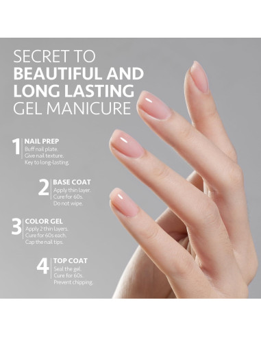 Top Coat Gel Sin Limpieza GAOY 2 Pcs 16ml Brillo Alto