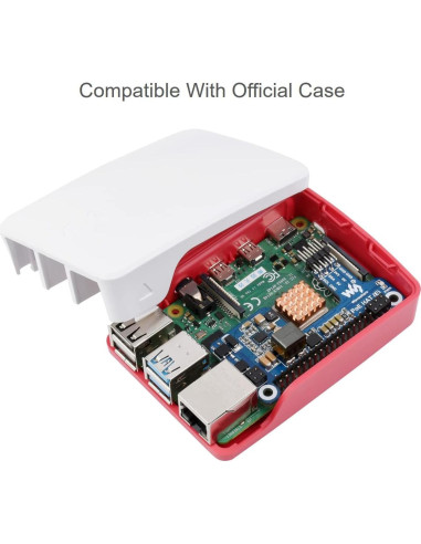 HAT PoE Waveshare para Raspberry Pi 3B+/4B, 5V 2.5A