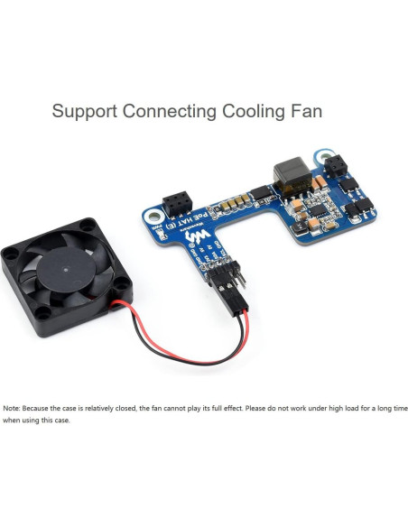 HAT PoE Waveshare para Raspberry Pi 3B+/4B, 5V 2.5A