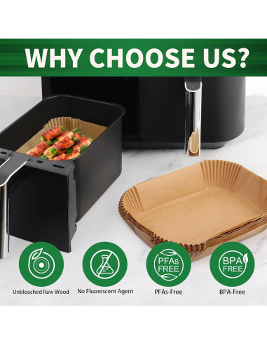 Forros desechables para freidora de aire SIUDANGKA 150 piezas