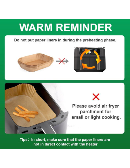 Forros desechables para freidora de aire SIUDANGKA 150 piezas