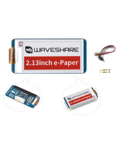 Pantalla E-Ink 2.13" Waveshare HAT 250x122 Rojo/Negro/Blanco