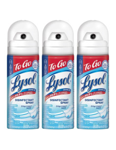 Lysol Spray Desinfectante Viaje Lino Fresco 42g Paquete 3