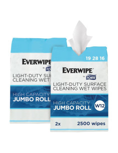 Toallitas Húmedas de Limpieza Tork Everwipe Jumbo 5000 Unidades