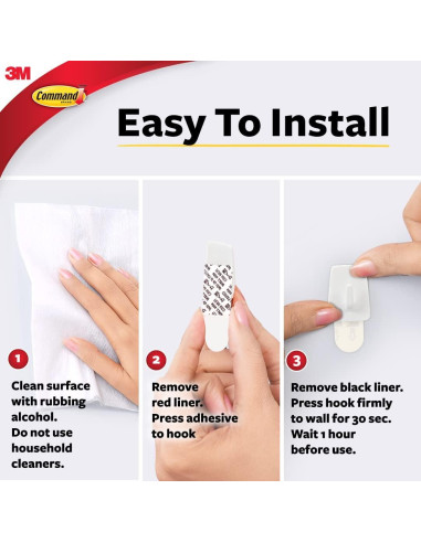 Ganchos Micro Command Blanco 3 Unidades 0.23 kg Colgantes