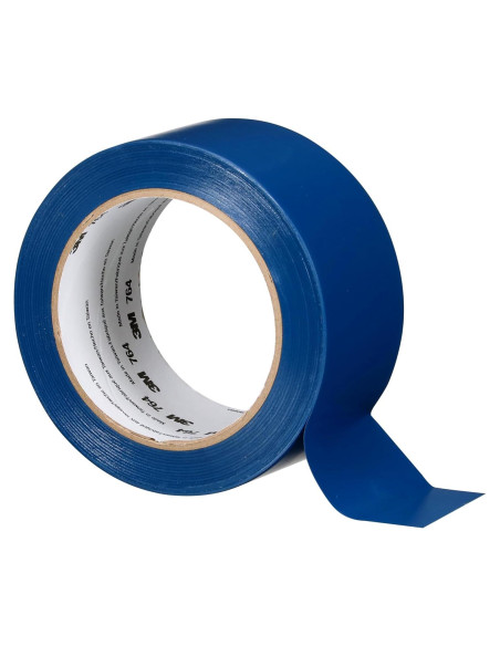 Cinta de Vinilo 3M 764 Azul 5 cm x 32.9 m para Marcado de Suelo