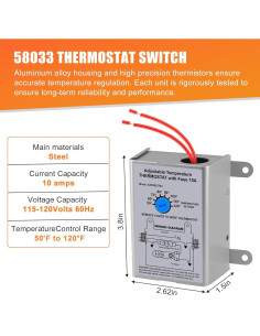 Termostato Programable FOLOSEM 58033 para Ventiladores de Ático 2