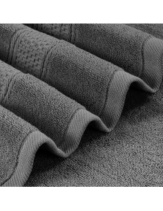 Juego de Toallas de Baño Utopia 4 Piezas 100% Algodón Gris 2