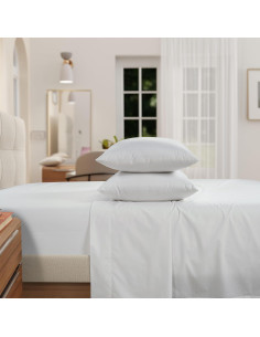 Juego de Sábanas Queen 100% Algodón Egipcio IZOD - Blanco 2