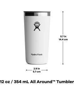 Taza Aislada Hydro Flask Todo Terreno 12 oz Blanca 2