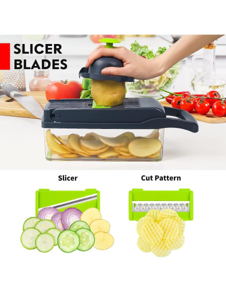 Picador de Verduras 16 en 1 Homely Good - Acero Inoxidable