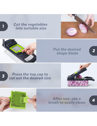 Picador de Verduras 16 en 1 Homely Good - Acero Inoxidable