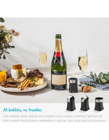 Abridor de Botellas de Champán Dreamfarm Champop - Negro