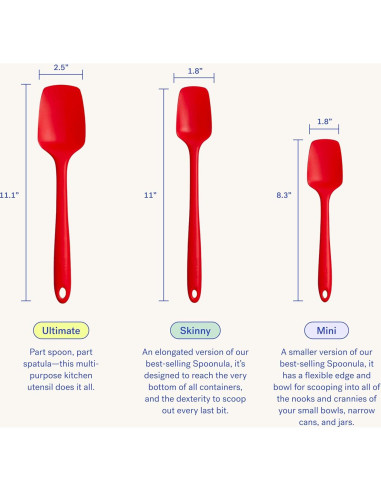 Espátula Cuchara GIR 28 cm Silicona Negra Resistente al Calor