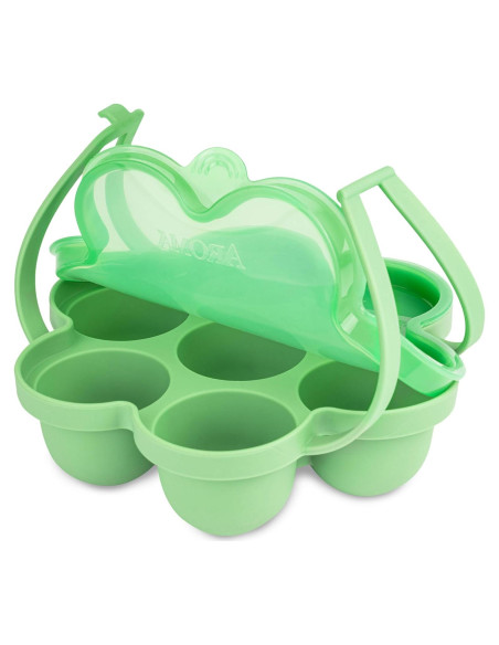 Molde de Huevos de Silicona Aroma con Tapa y 7 Cavidades