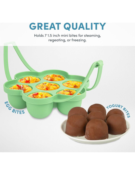 Molde de Huevos de Silicona Aroma con Tapa y 7 Cavidades