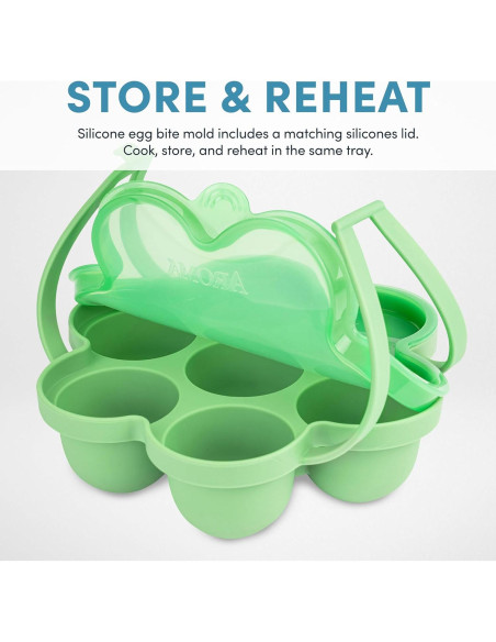 Molde de Huevos de Silicona Aroma con Tapa y 7 Cavidades