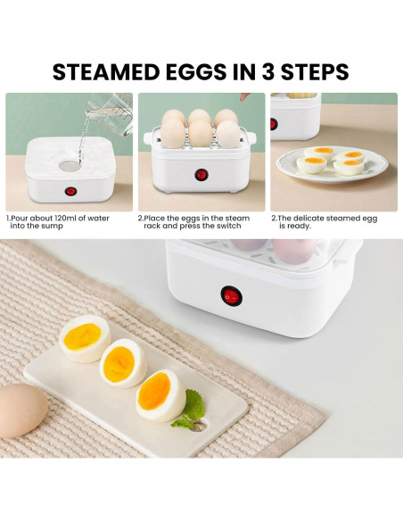 Cocedor de Huevos Eléctrico Yeatem ZDQ-1 para 18 Huevos